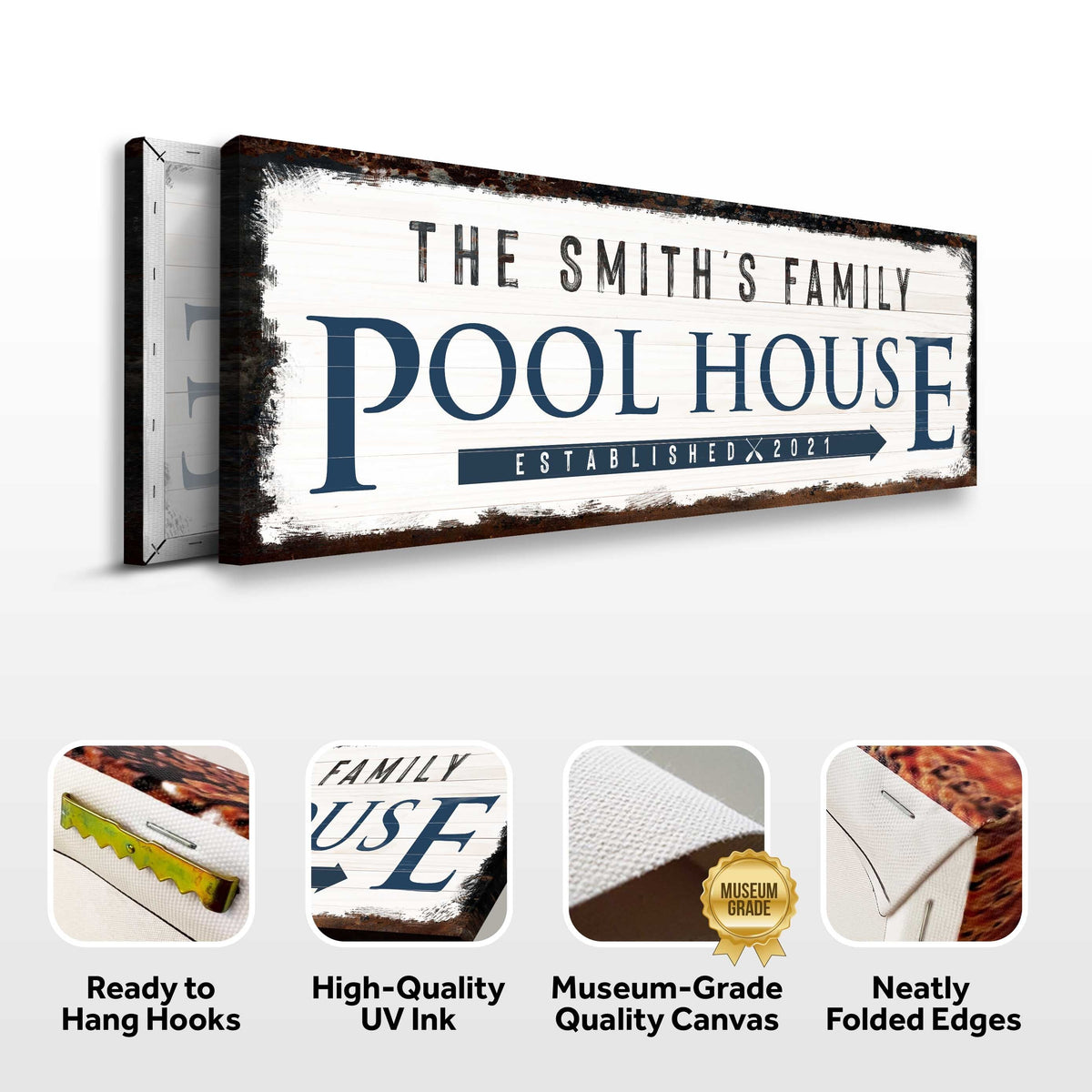 Family Pool House Sign