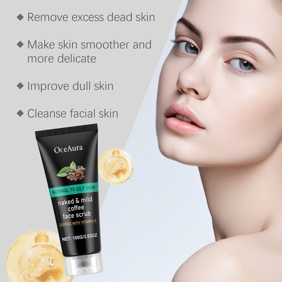 Caffeine Cleanser Gentle Exfoliating Blackhead Facial Treatment Pore-Clearing Cleanser