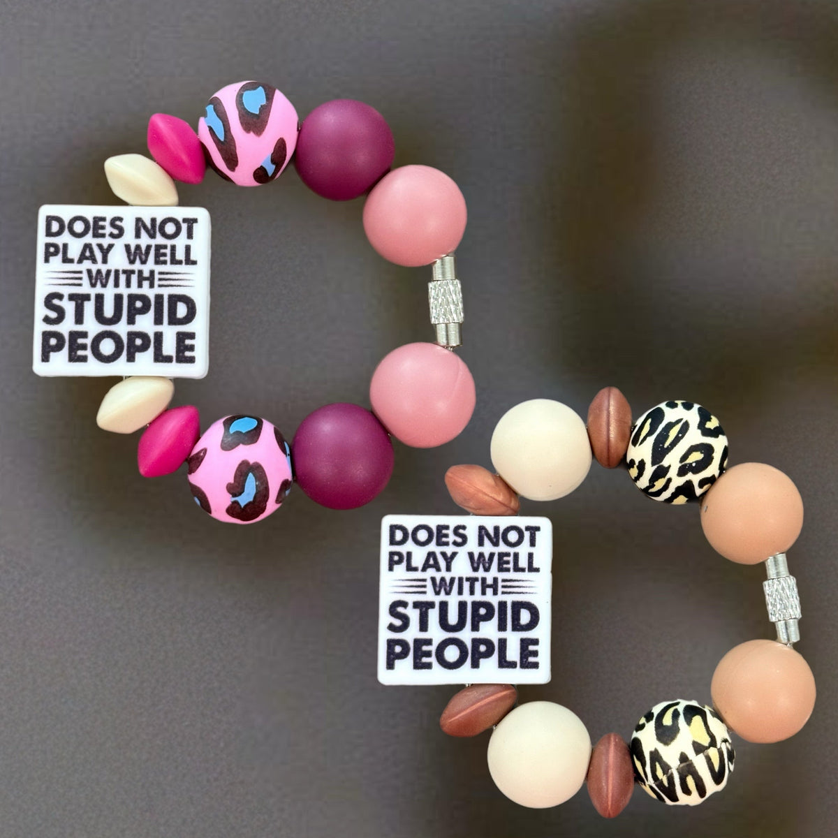 Stupid People Handle Bracelet - Tumbler Handle Charm