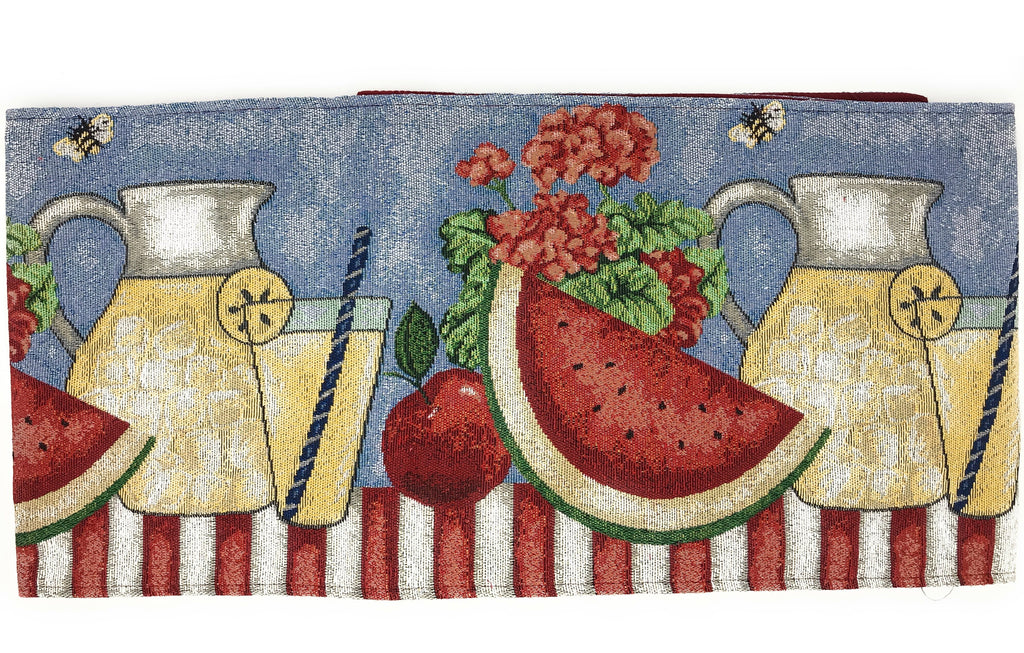 Tache Fruity Drinks Watermelon Lemonade Woven Tapestry Table Runners (13082TR)