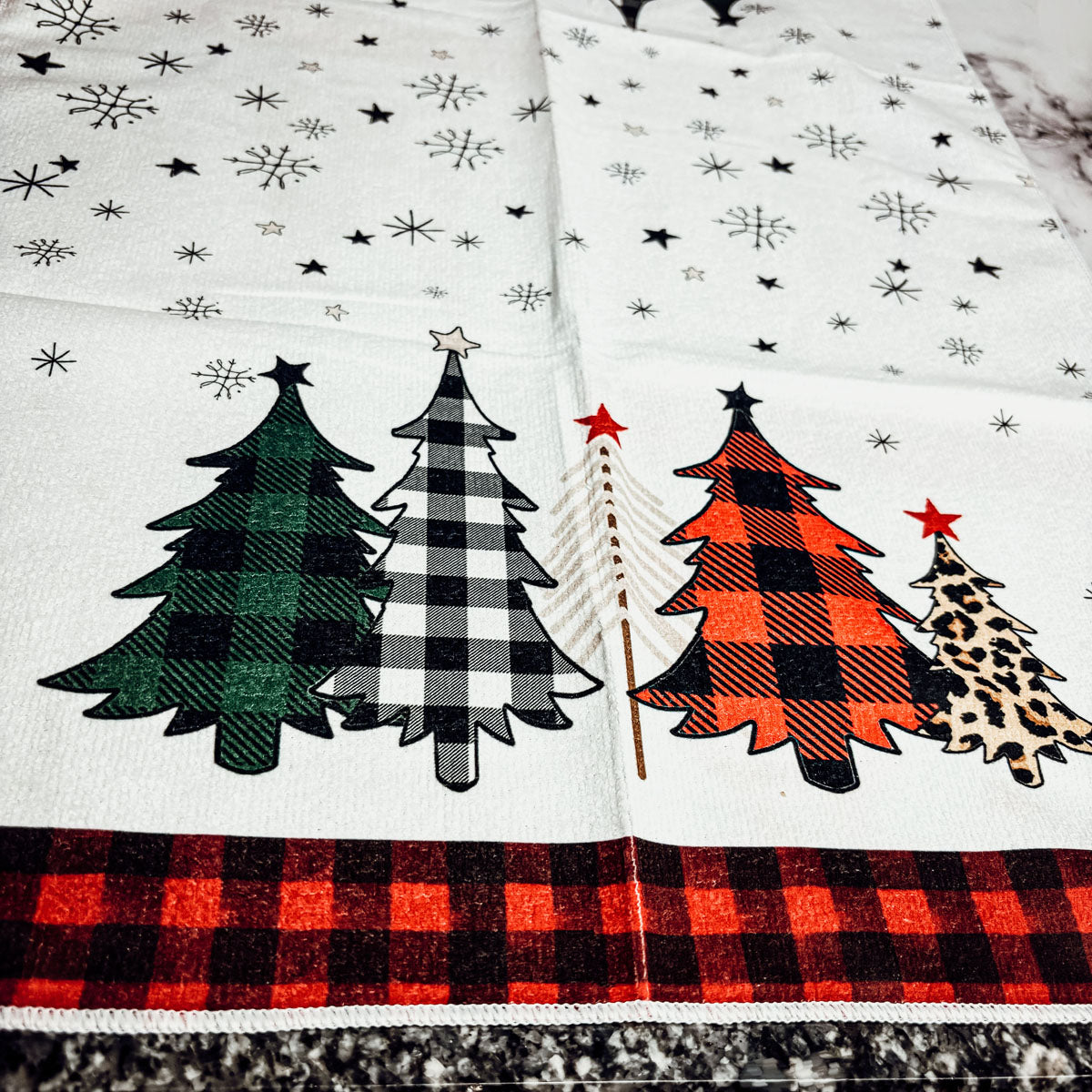 Trees & Gingham Towel