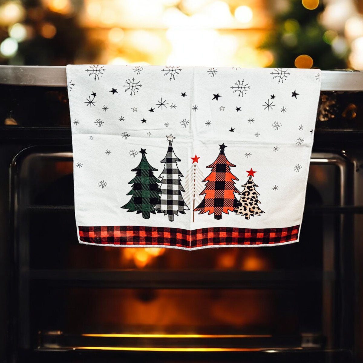 Trees & Gingham Towel
