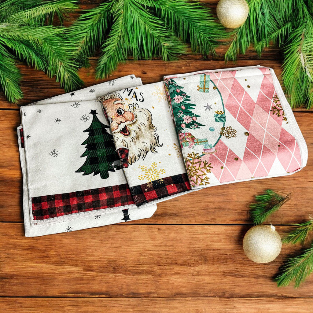 Pink Christmas Hand Towel