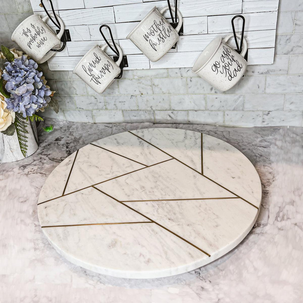 Marble & Gold Lazy Susan