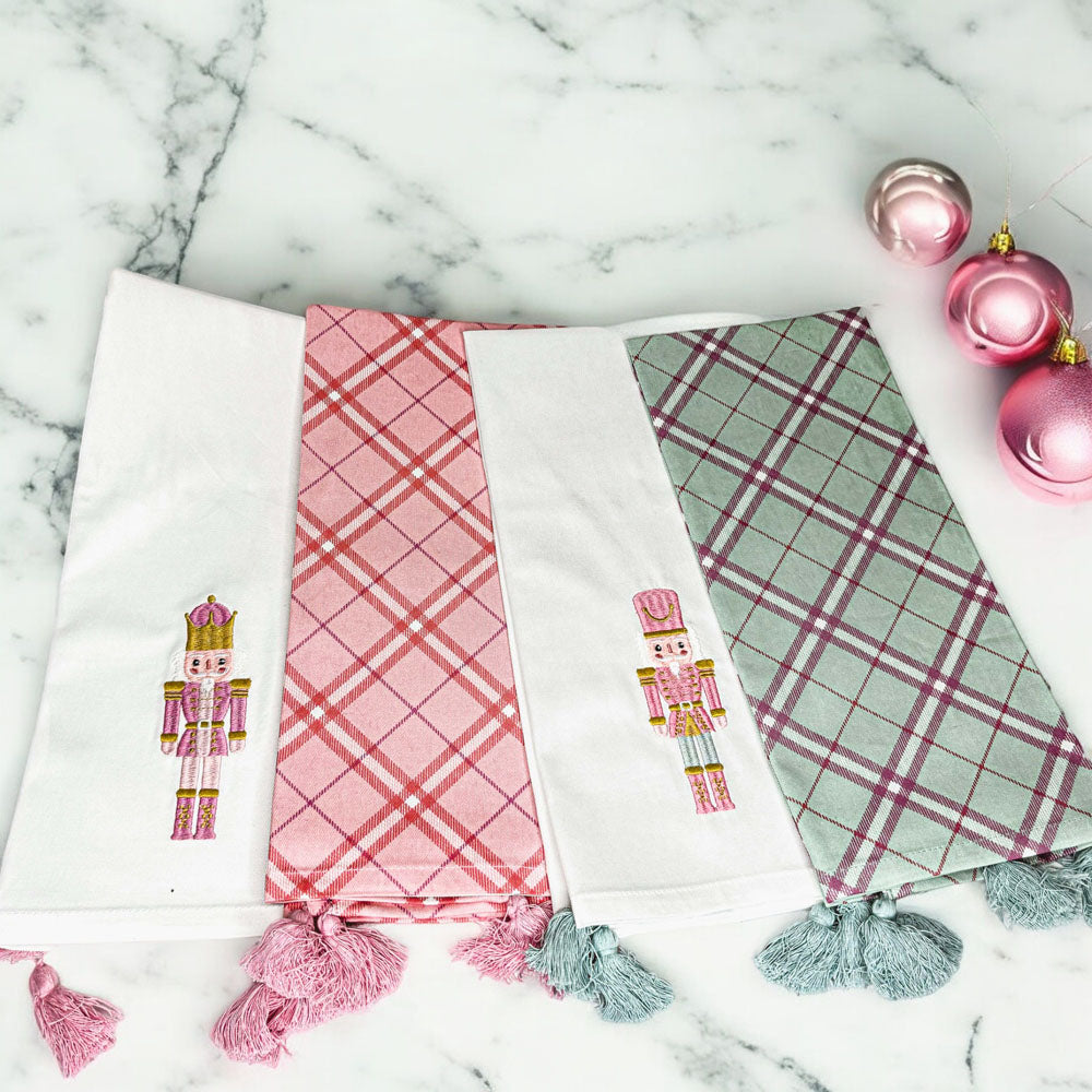 Nutcracker Tea Towel Pink