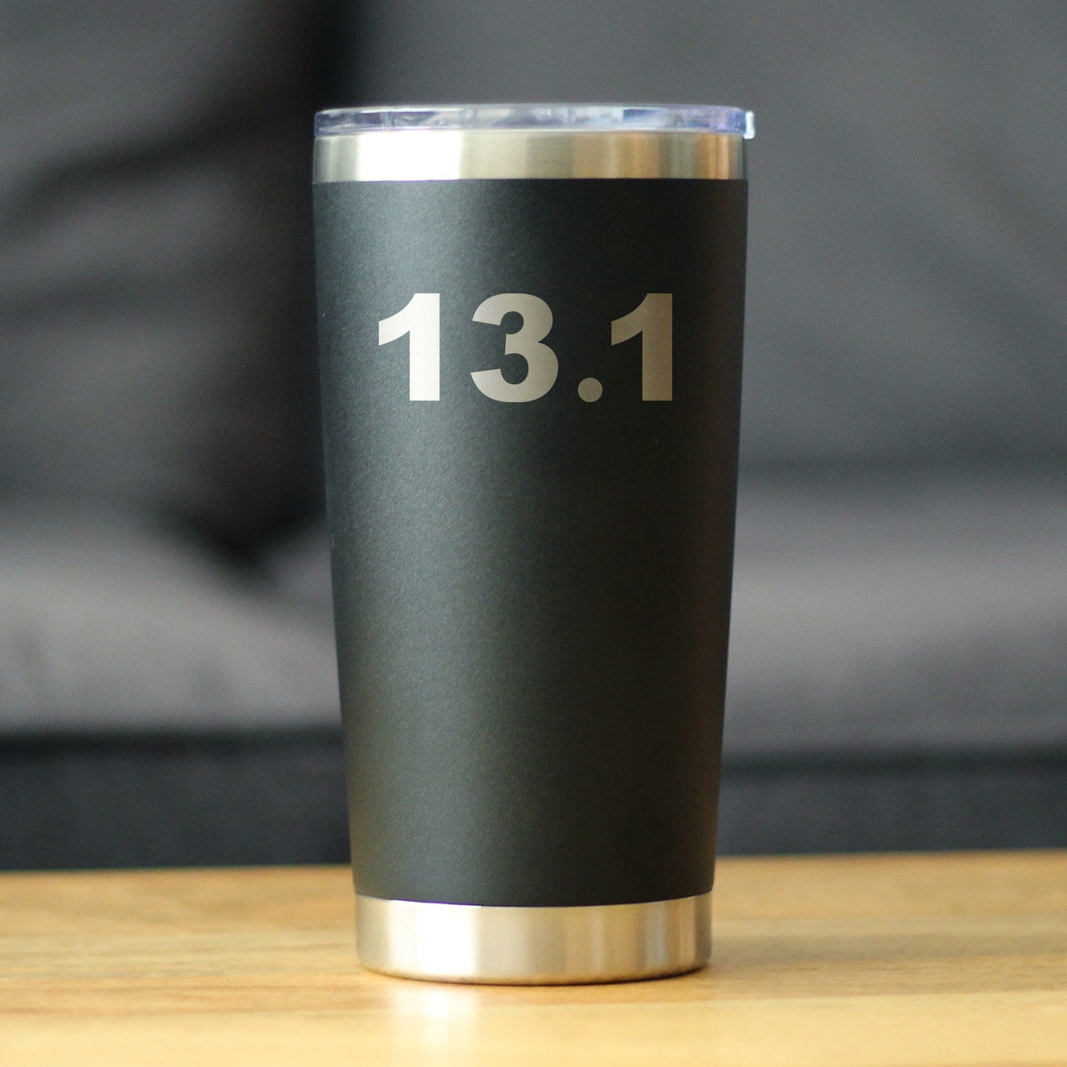 13.1 Half Marathon - Insulated Coffee Tumbler Cup with Sliding Lid - Stainless Steel Insulated Mug - Gifts for Half Marathon Runners Men & Women