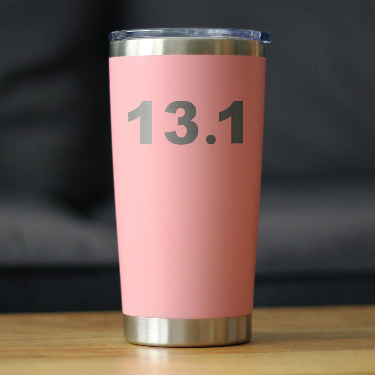 13.1 Half Marathon - Insulated Coffee Tumbler Cup with Sliding Lid - Stainless Steel Insulated Mug - Gifts for Half Marathon Runners Men & Women