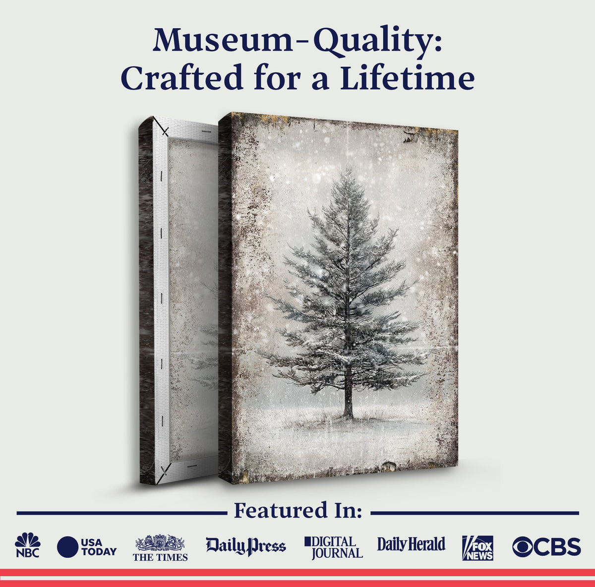 Vintage Christmas Tree Wall Art VII