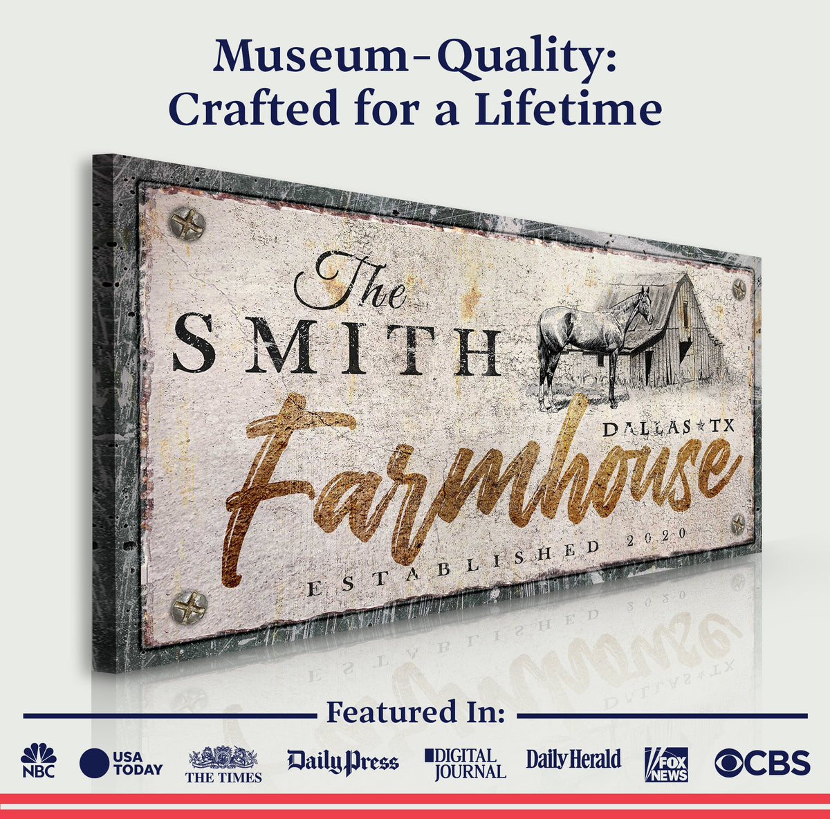 Rustic Horse Farmhouse Sign III