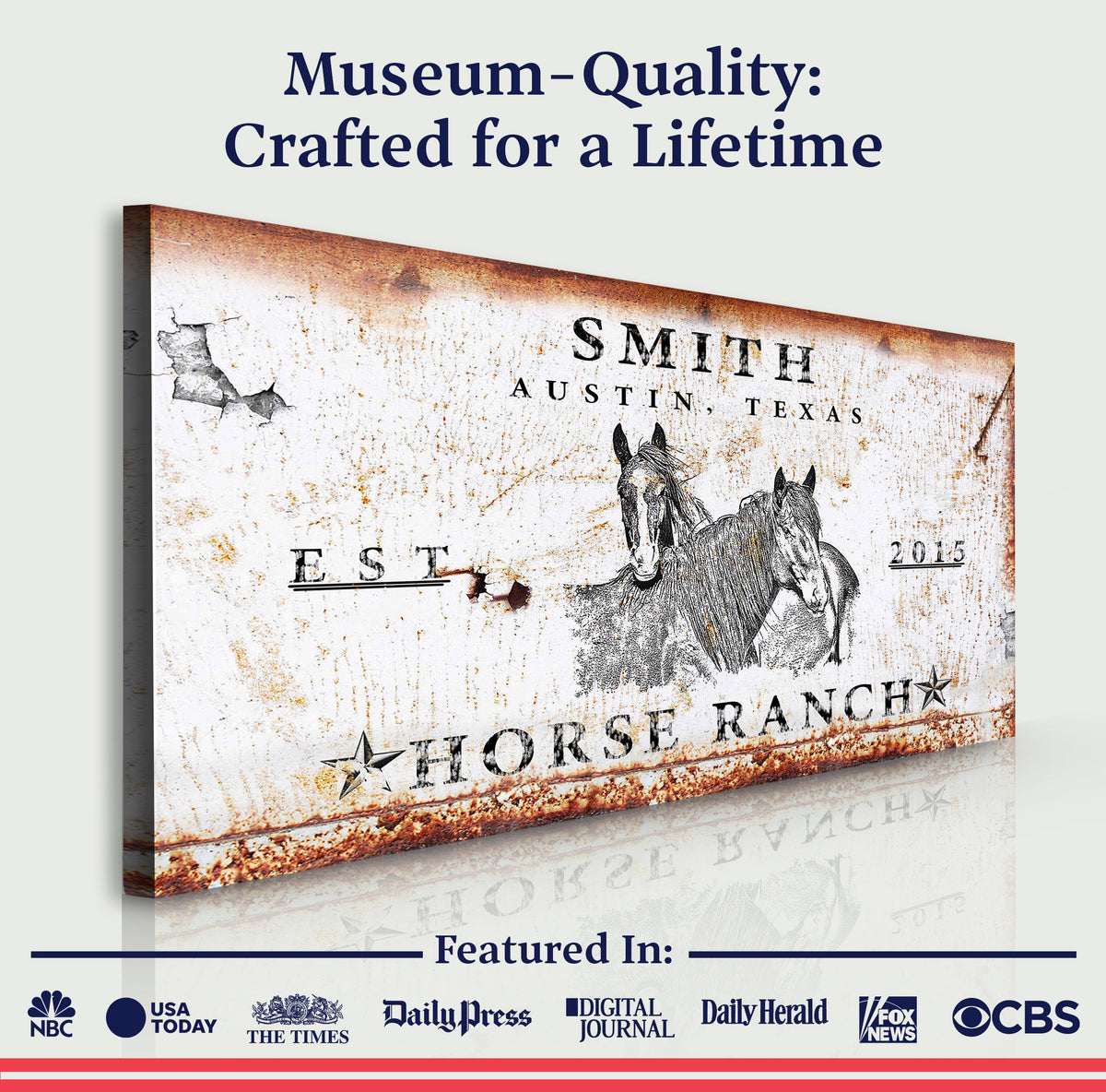 Rustic Horse Ranch Sign III