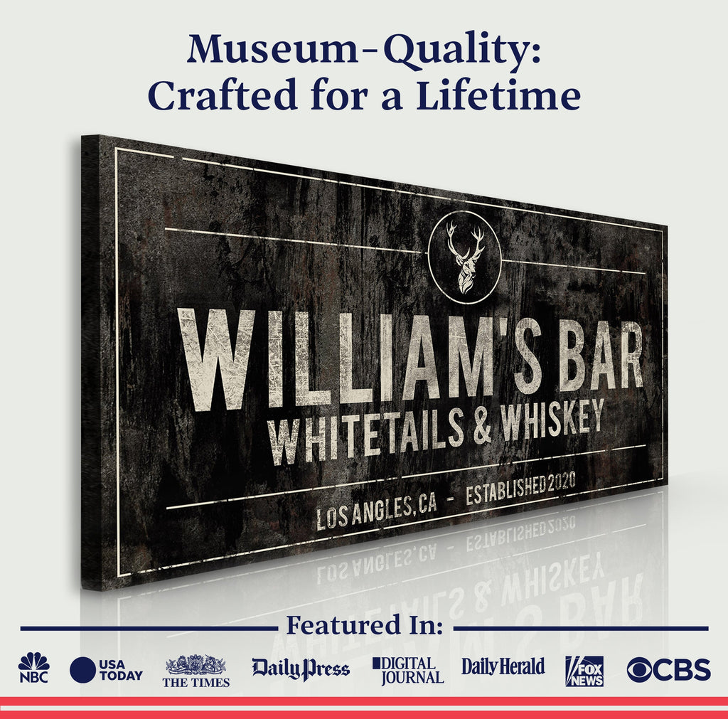 Whitetails and Whiskey Sign
