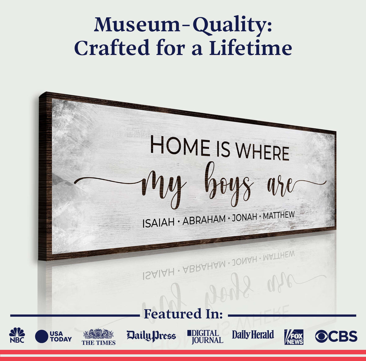 Home Is Where My Boys Are Sign II