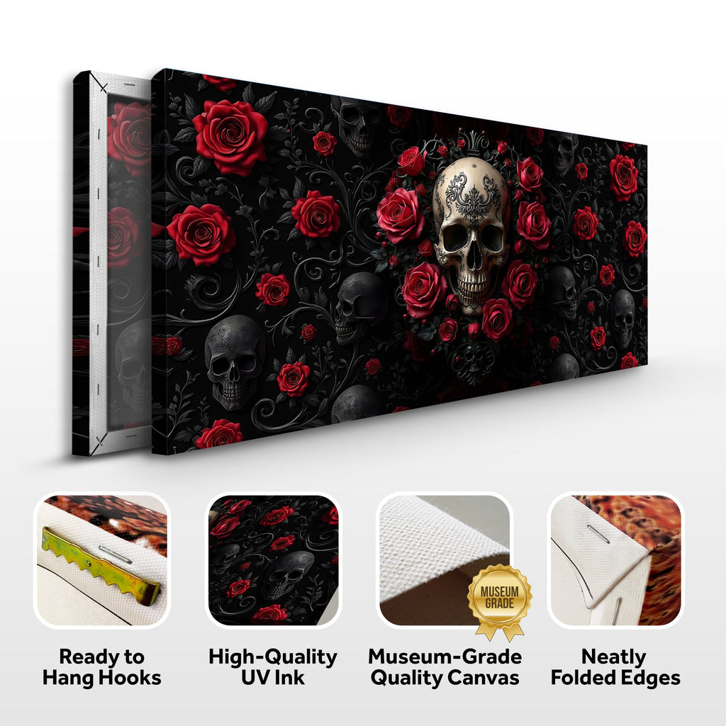 Rose and Skull Wall Art III