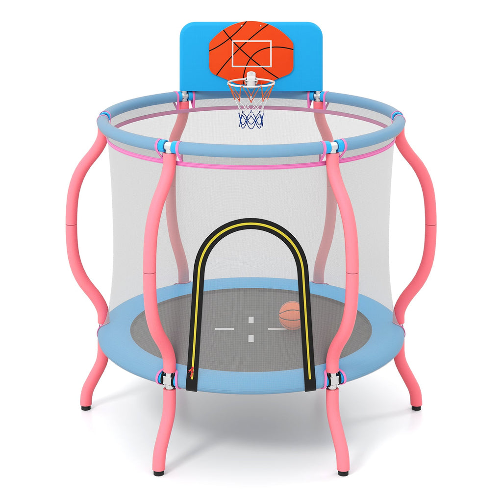 Kids Trampoline Indoor & Outdoor Pumpkin Trampoline-Pink