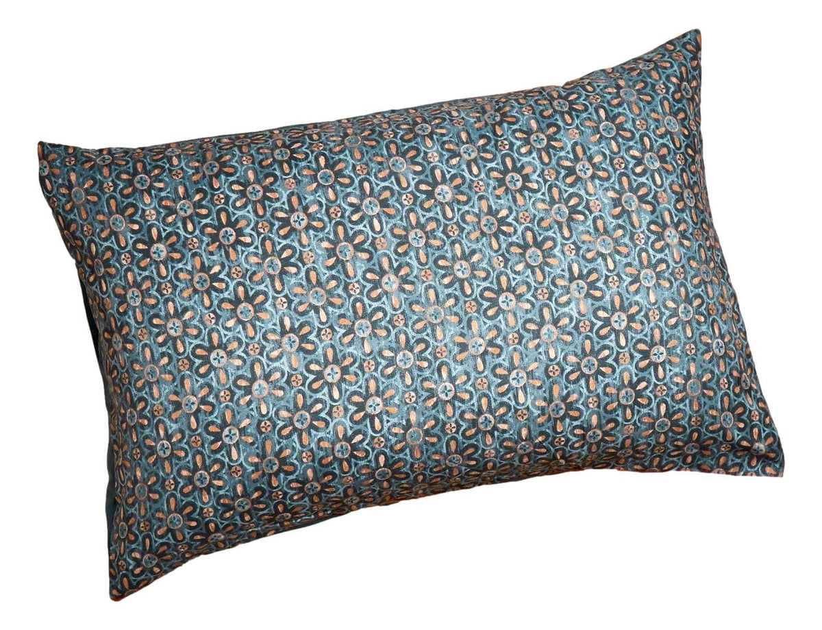Tache Rustic Palace Lattice Floral Watercolor Dark Teal Pillowcases (KF174)
