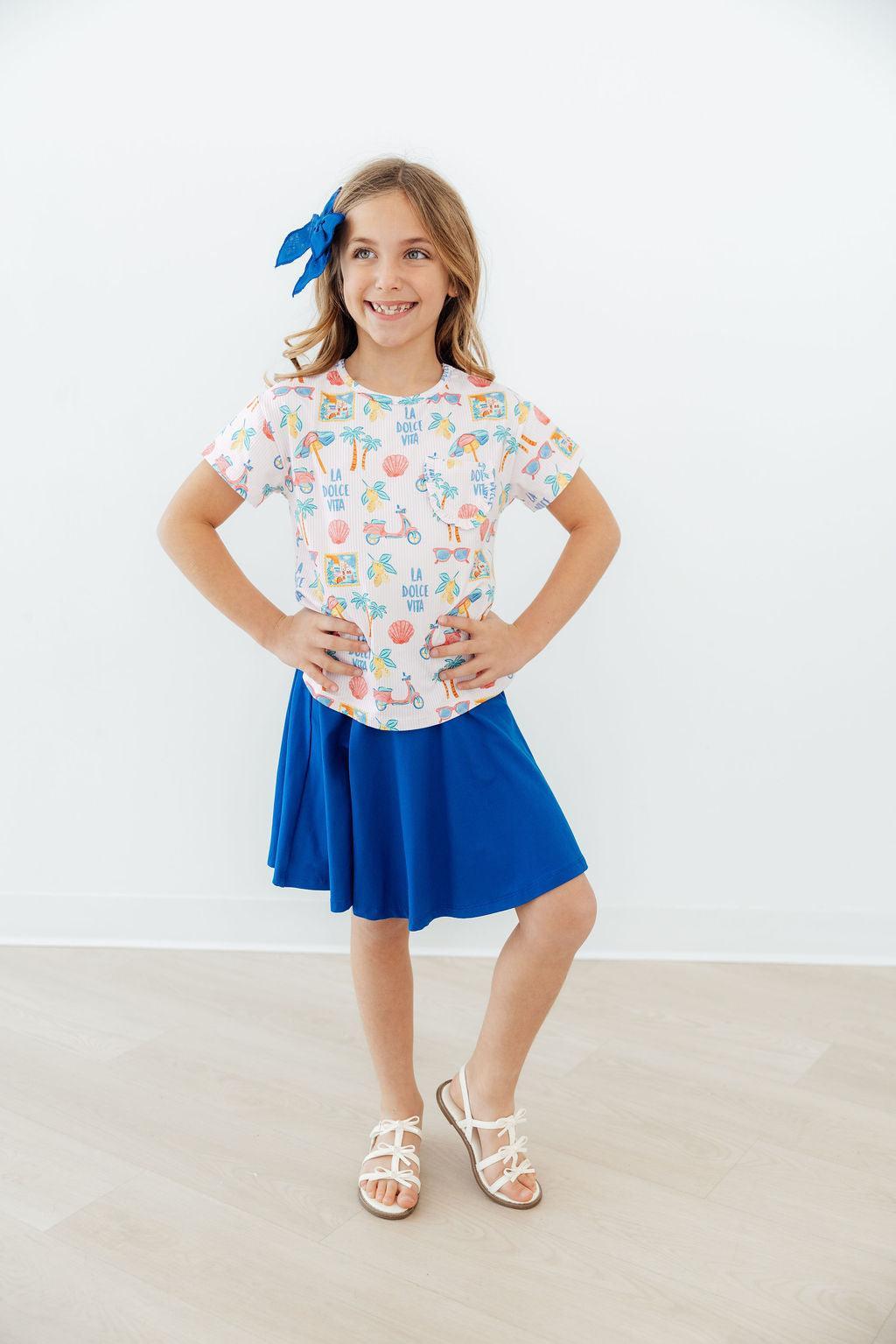 La Dolce Vita Ruffle Pocket Tee