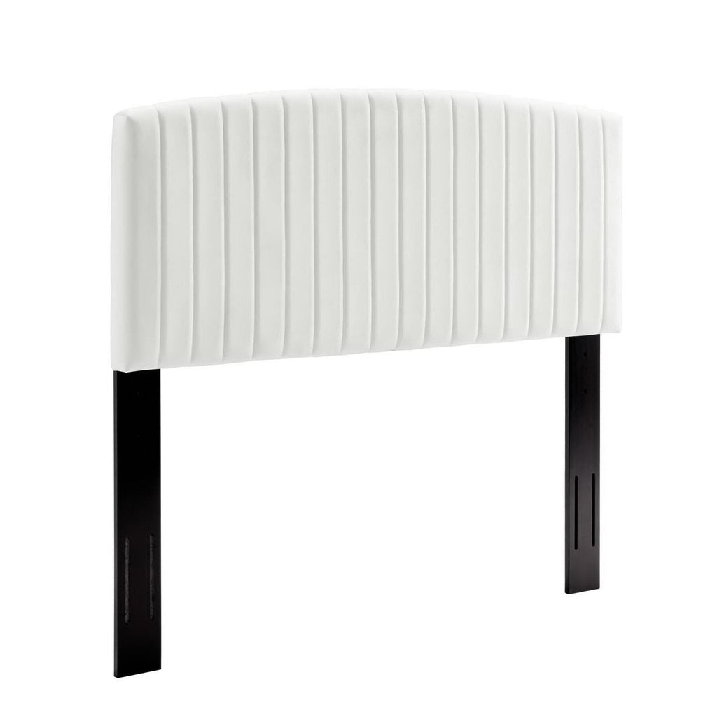 Alessi Performance Velvet Queen Platform Bed by Modway - Dusty Rose / White (MOD-6283)