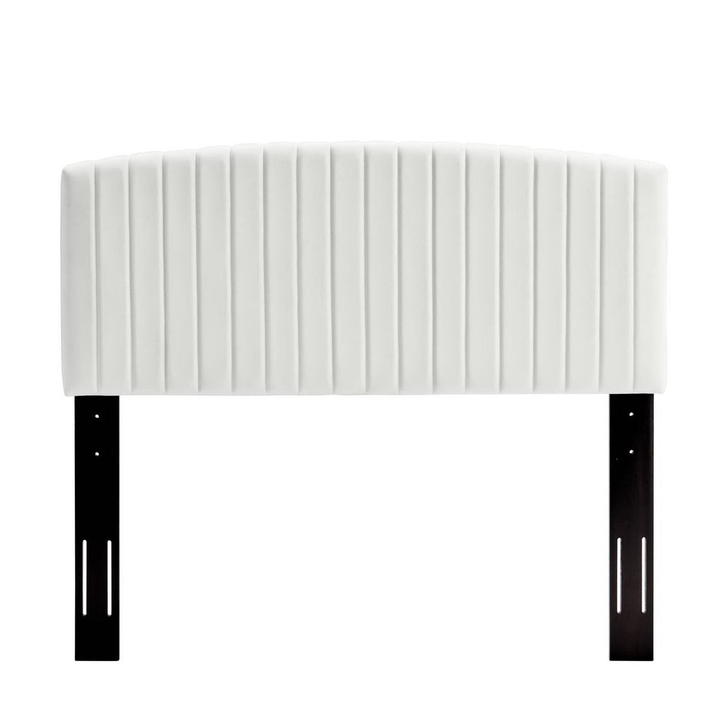 Alessi Performance Velvet Queen Platform Bed by Modway - Dusty Rose / White (MOD-6283)