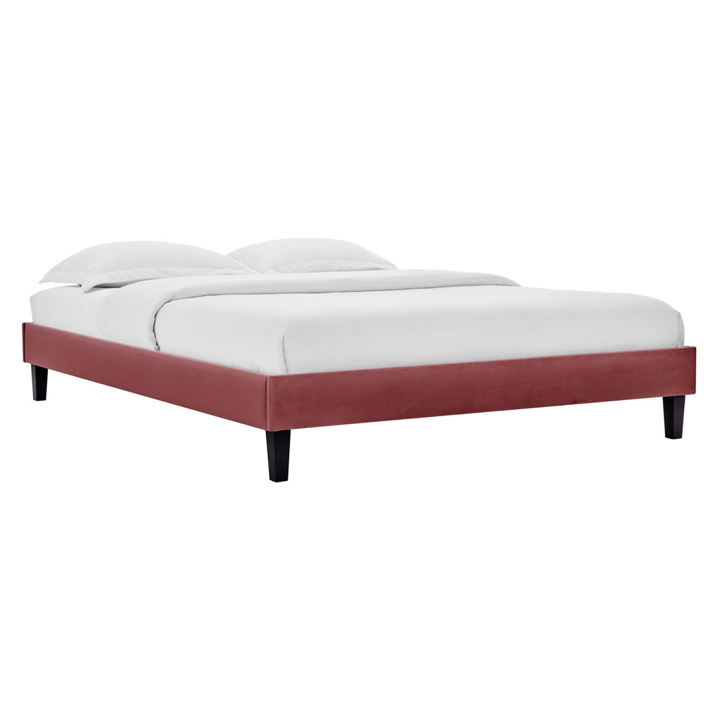 Reign Performance Velvet Twin Platform Bed Frame by Modway