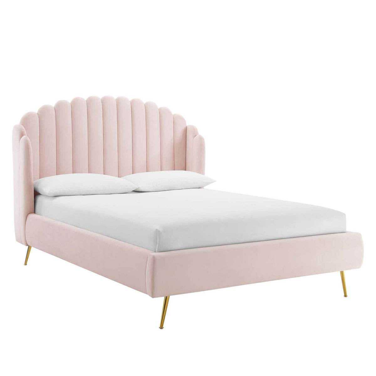 Lana Performance Velvet Queen Wingback Platform Bed by Modway