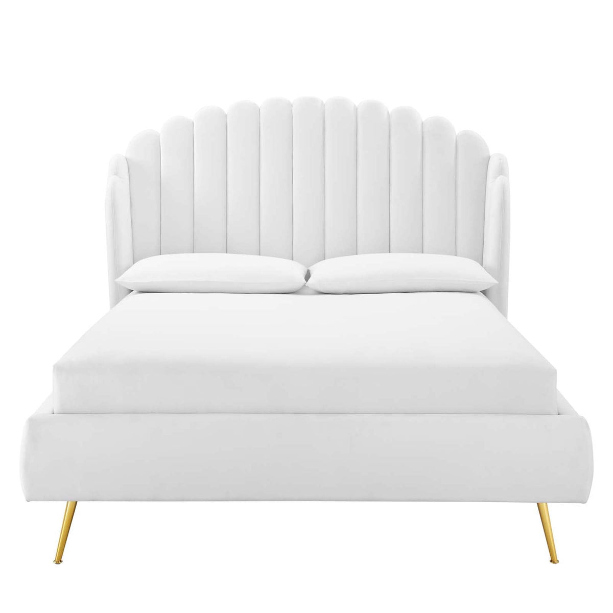 Lana Performance Velvet Queen Wingback Platform Bed by Modway