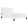 Alessi Performance Velvet Queen Platform Bed by Modway - Dusty Rose / White (MOD-6283)