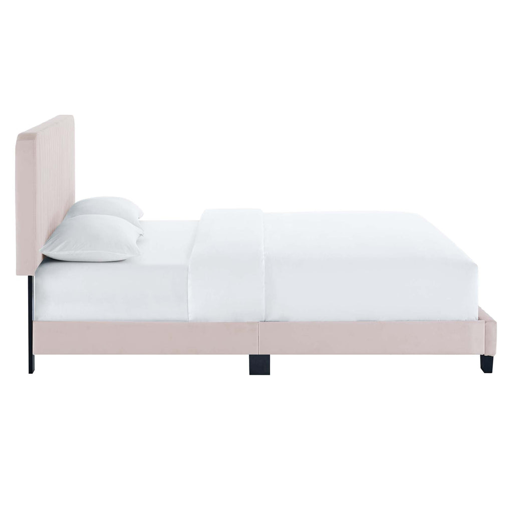 Celine Channel Tufted Performance Velvet Platform Bed by Modway