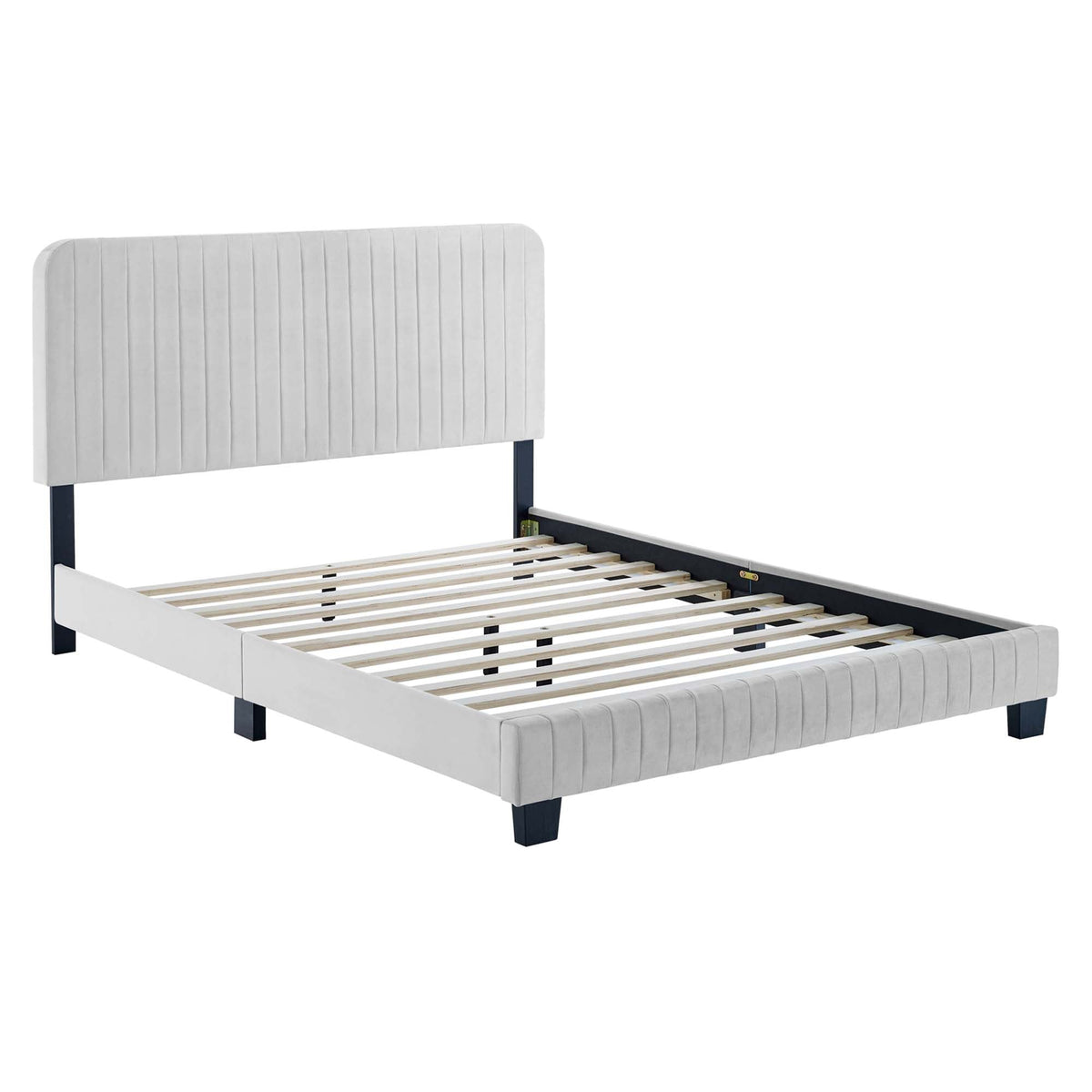 Celine Channel Tufted Performance Velvet Platform Bed by Modway