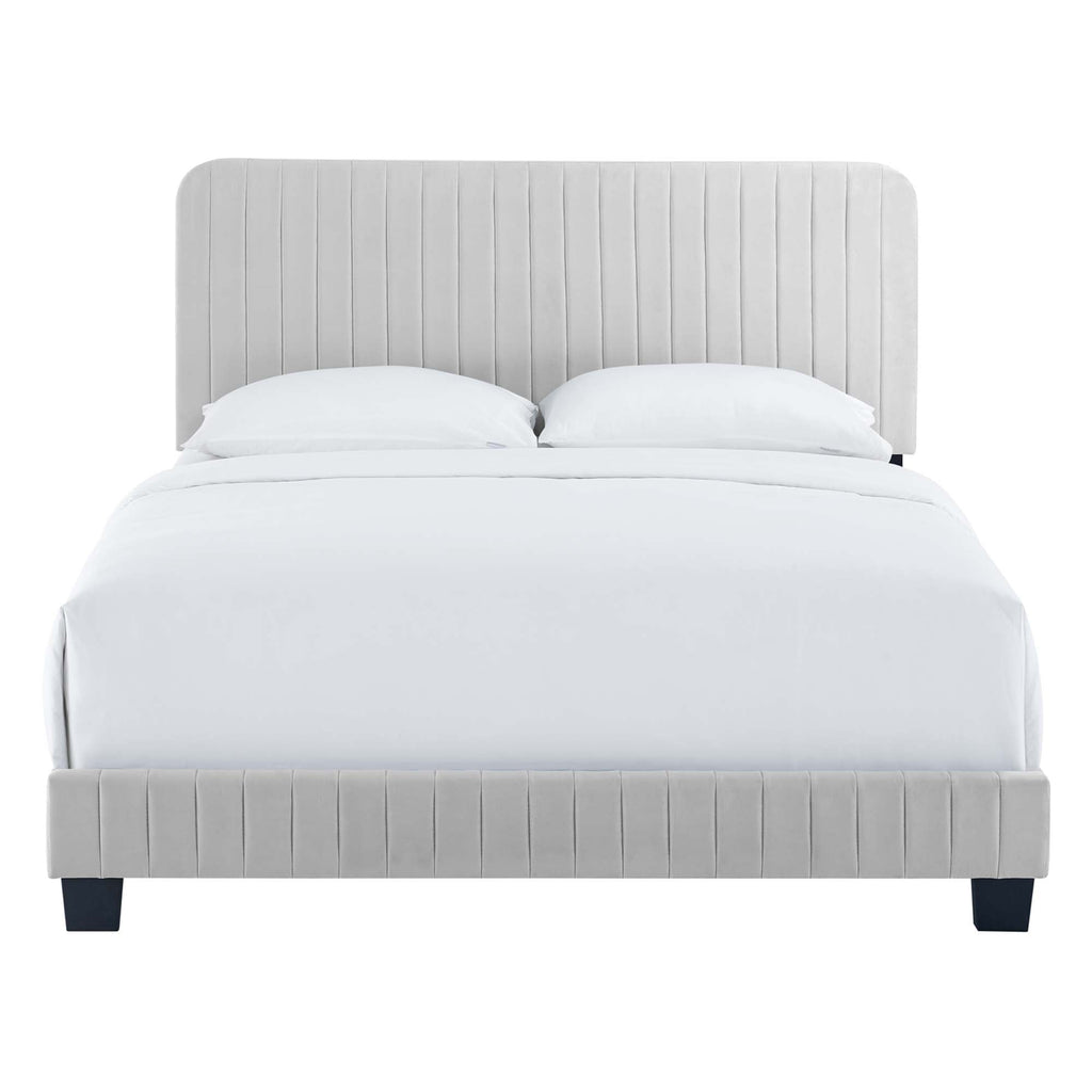 Celine Channel Tufted Performance Velvet Platform Bed by Modway