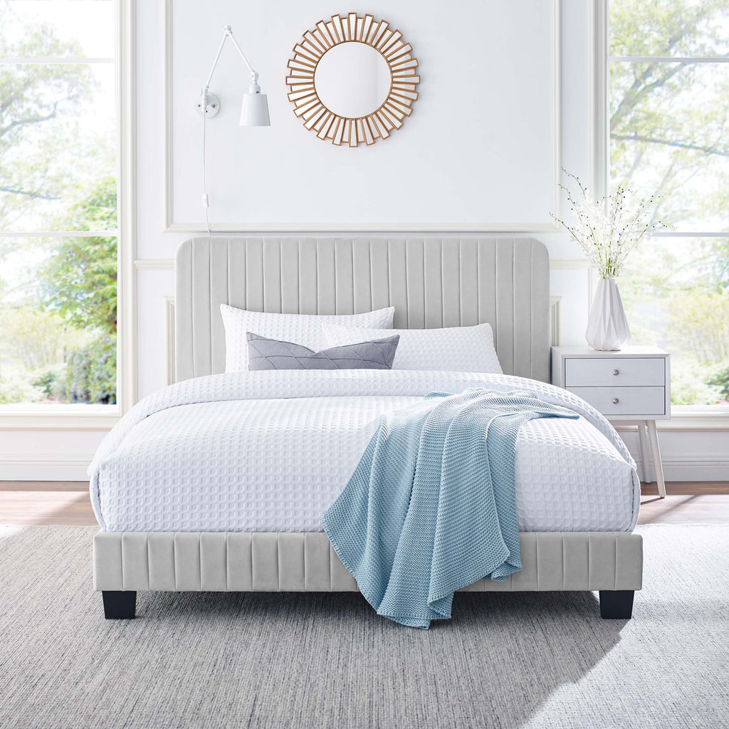 Celine Channel Tufted Performance Velvet Platform Bed by Modway