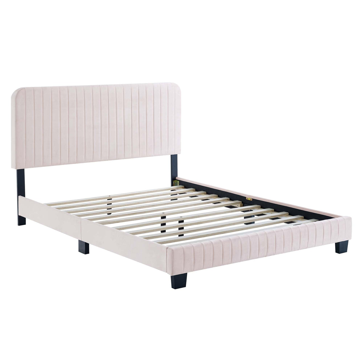 Celine Channel Tufted Performance Velvet Platform Bed by Modway
