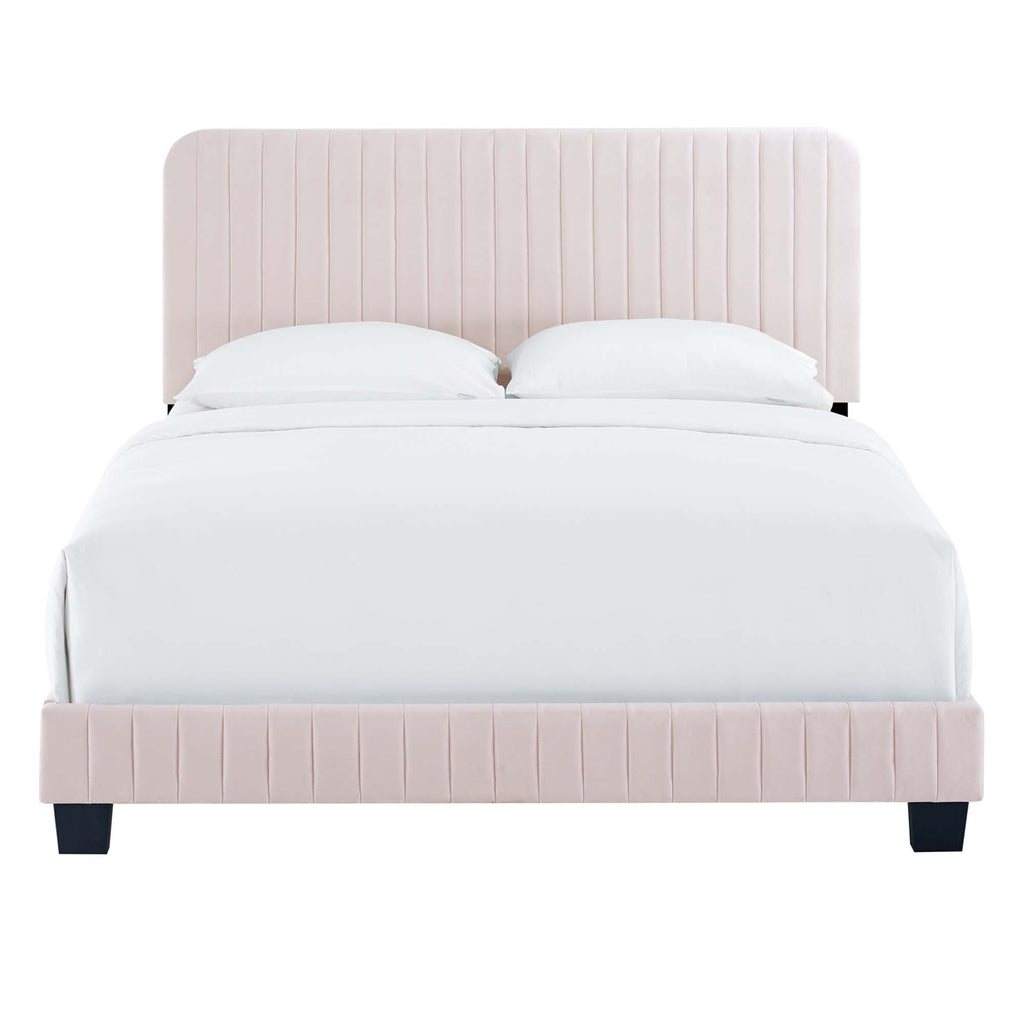 Celine Channel Tufted Performance Velvet Platform Bed by Modway