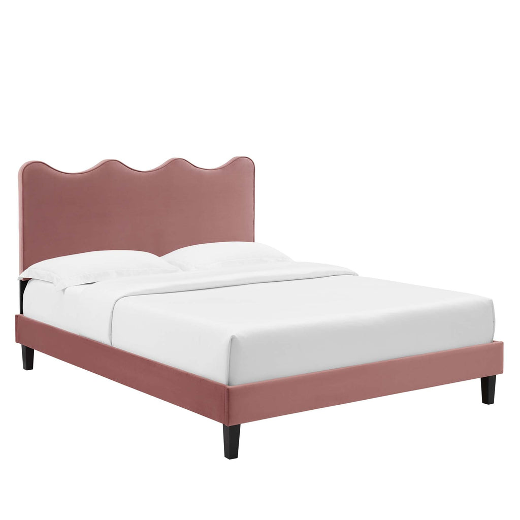 Current Performance Velvet Twin Platform Bed by Modway - MOD-6729