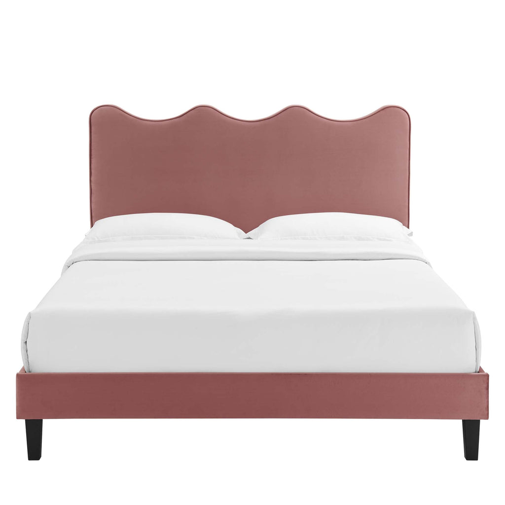 Current Performance Velvet Twin Platform Bed by Modway - MOD-6729