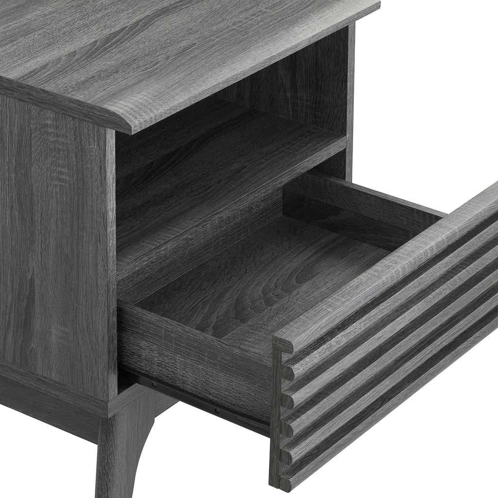 Render Nightstand by Modway - Charcoal / Oak / Walnut (MOD-7070)