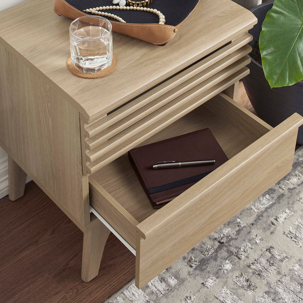 Render Nightstand by Modway - Charcoal / Oak / Walnut (MOD-7071)