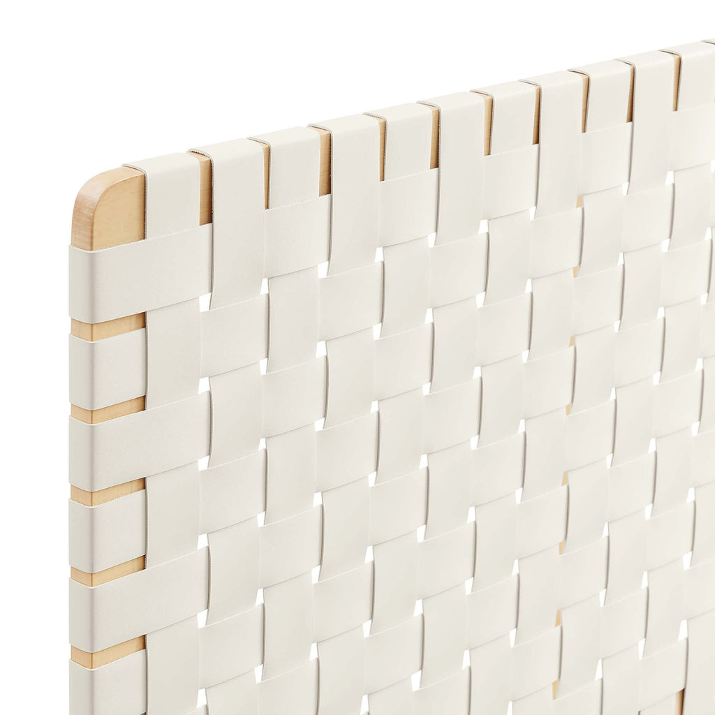 Sparta Weave Wall-Mount Vegan Leather Headboard by Modway