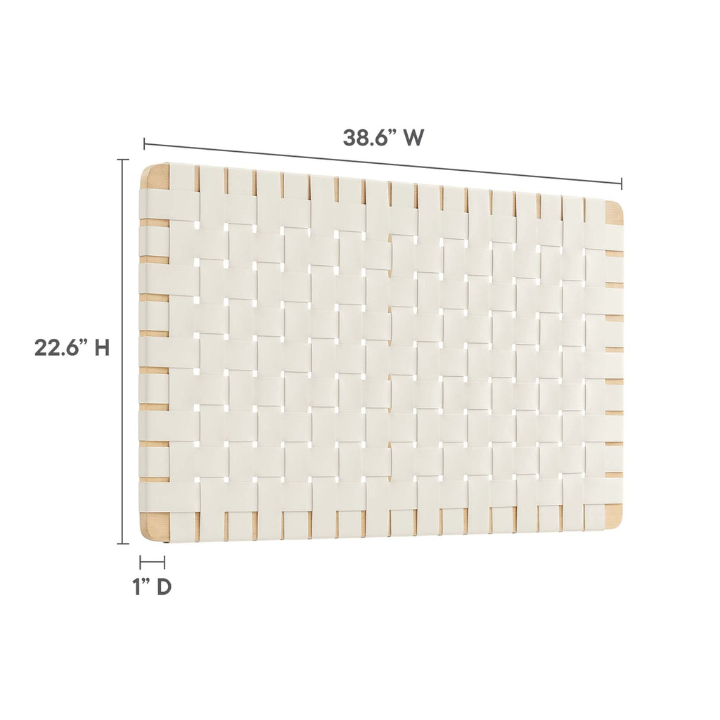 Sparta Weave Wall-Mount Vegan Leather Headboard by Modway