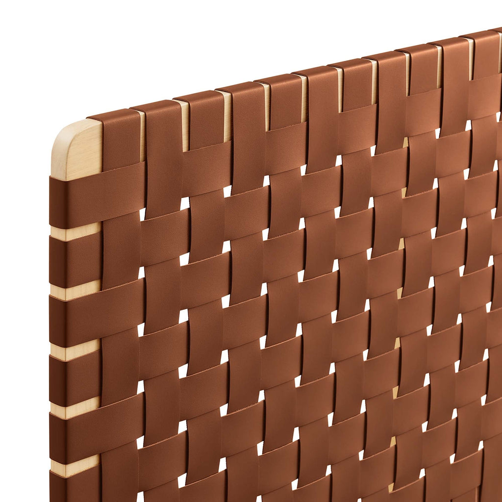 Sparta Weave Wall-Mount Vegan Leather Headboard by Modway