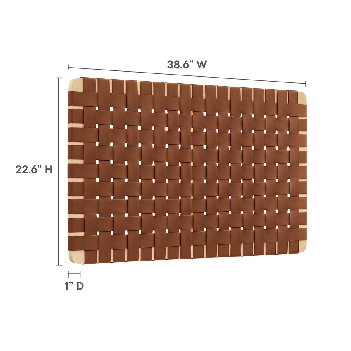 Sparta Weave Wall-Mount Vegan Leather Headboard by Modway