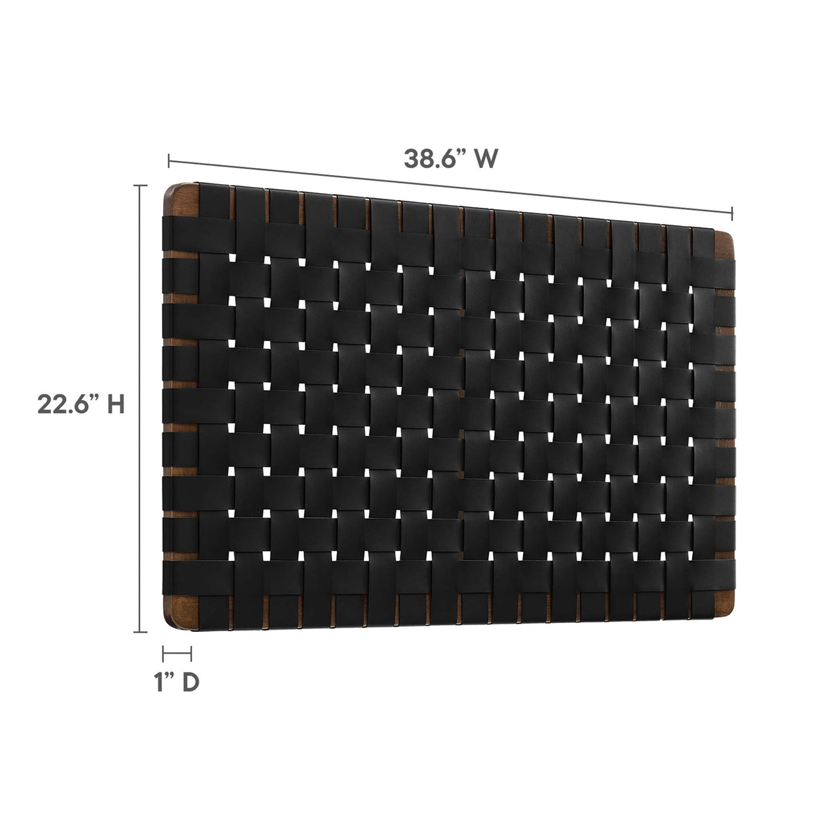 Sparta Weave Wall-Mount Vegan Leather Headboard by Modway
