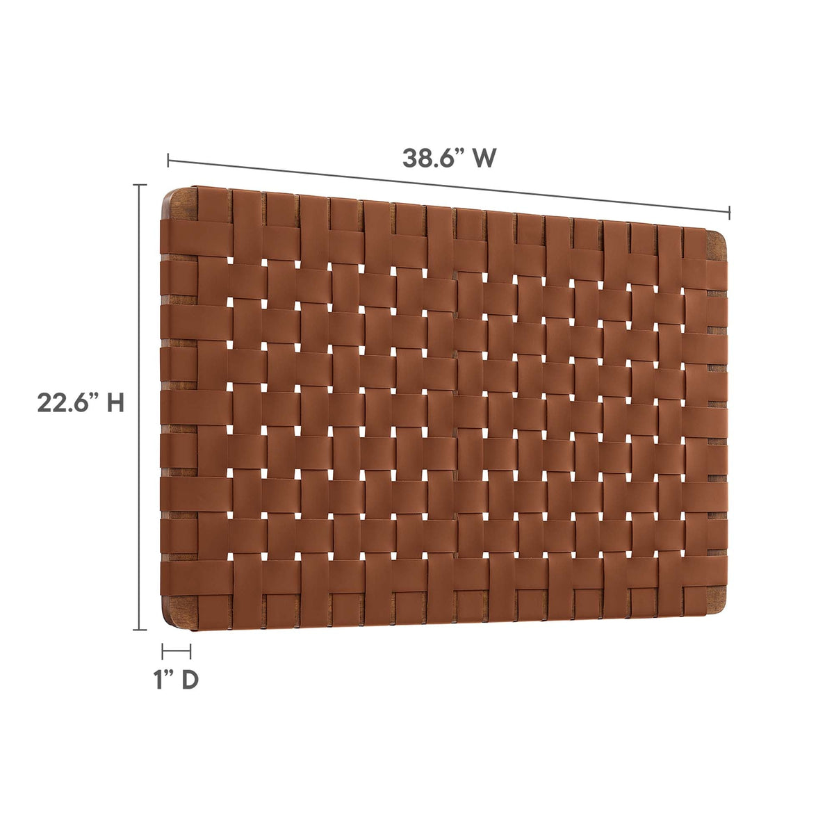 Sparta Weave Wall-Mount Vegan Leather Headboard by Modway