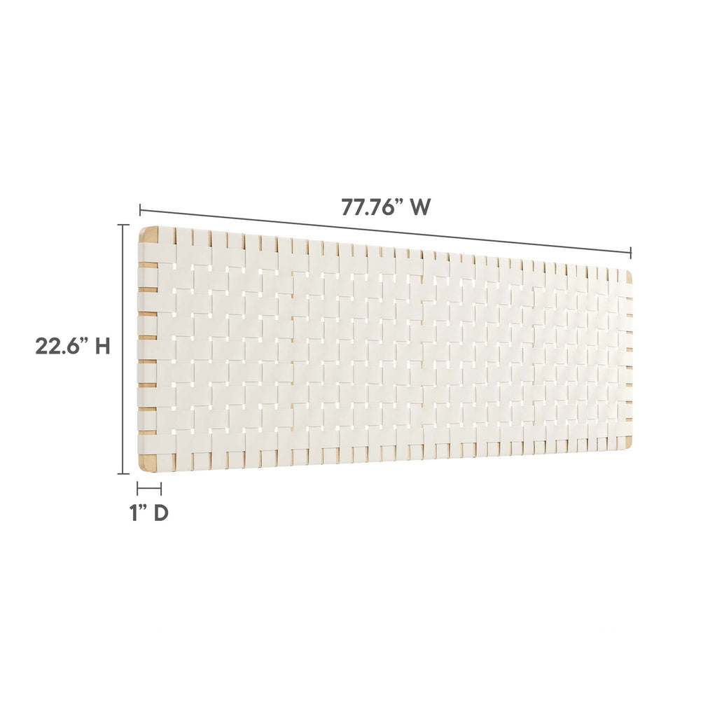 Sparta Weave Wall-Mount Vegan Leather Headboard by Modway