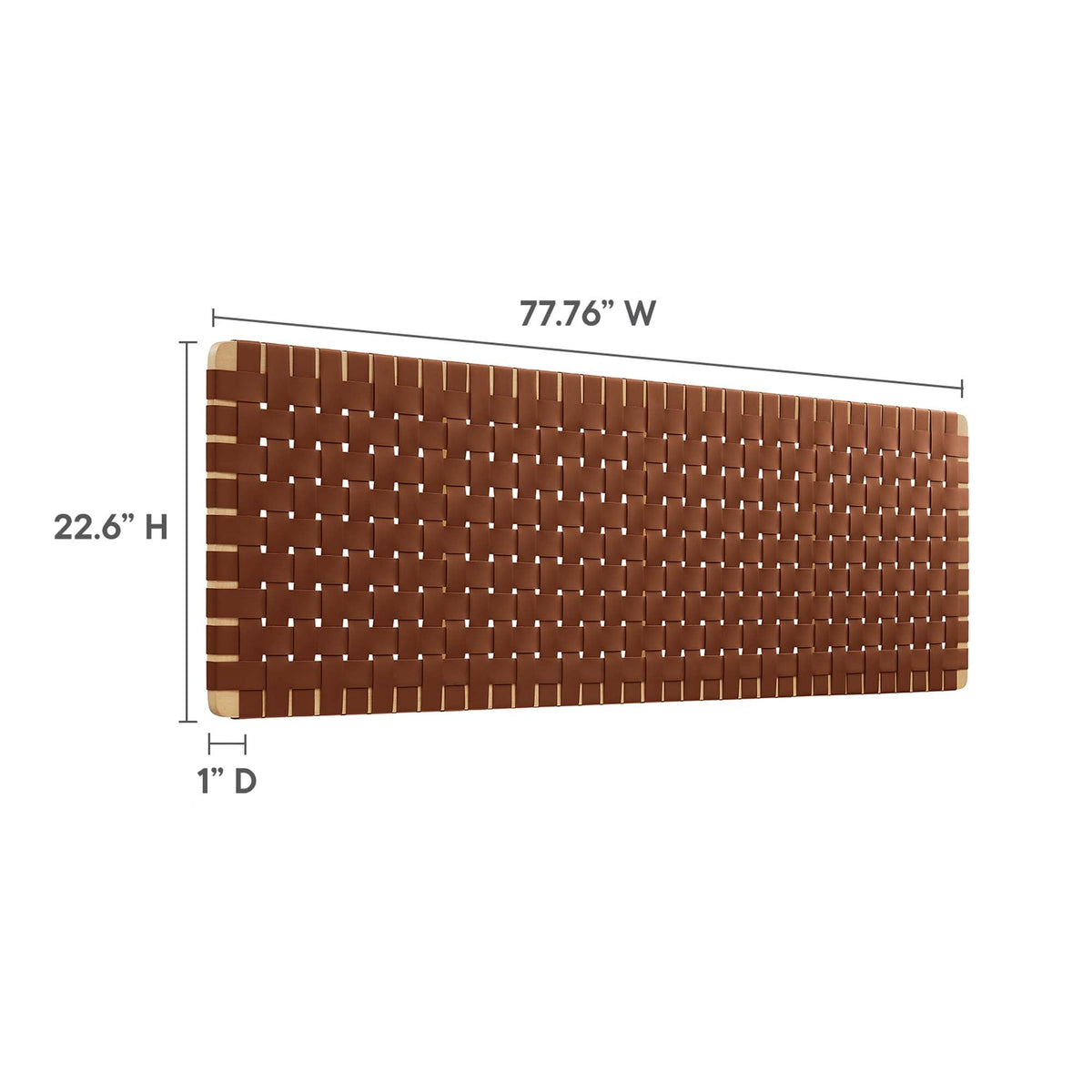 Sparta Weave Wall-Mount Vegan Leather Headboard by Modway