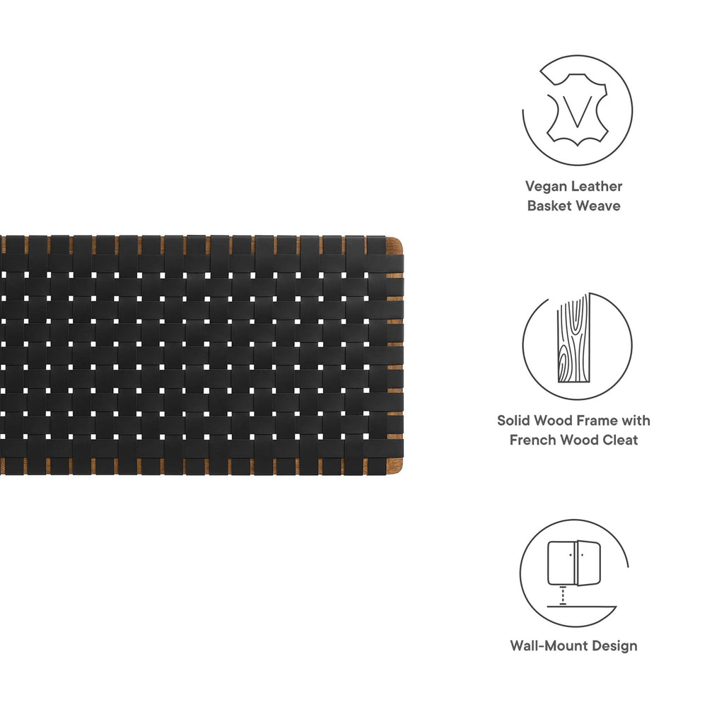 Sparta Weave Wall-Mount Vegan Leather Headboard by Modway
