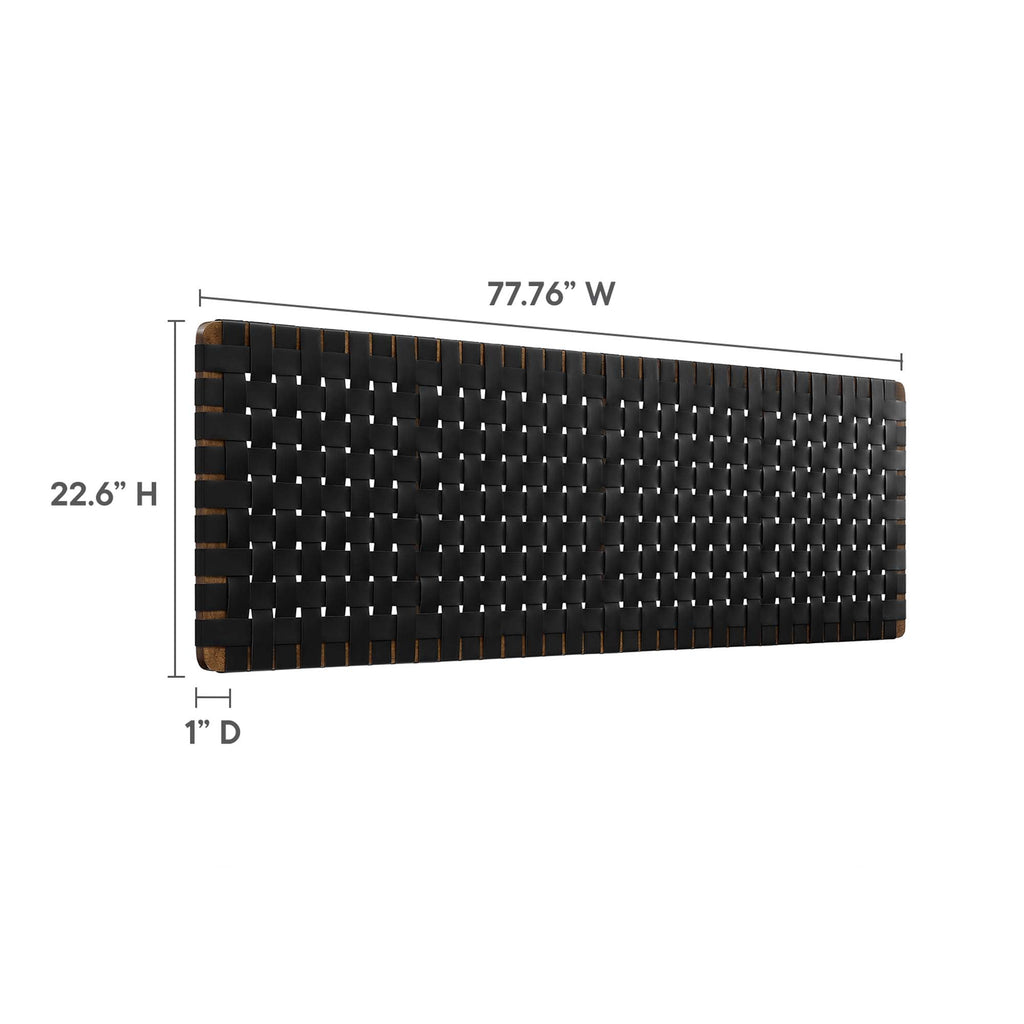 Sparta Weave Wall-Mount Vegan Leather Headboard by Modway