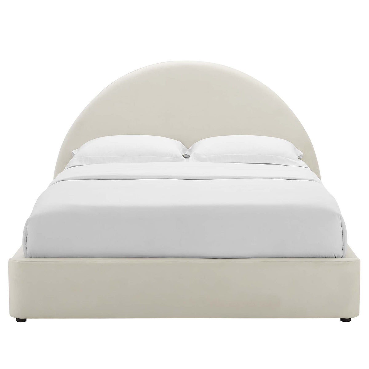 Resort Performance Velvet Arched Round Platform Bed by Modway