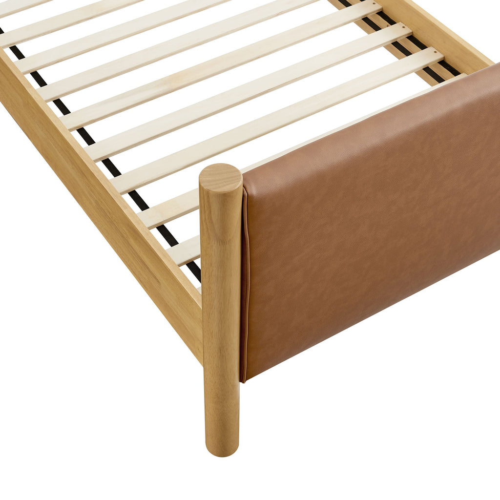Maven Vegan Leather Upholstered Platform Bed by Modway