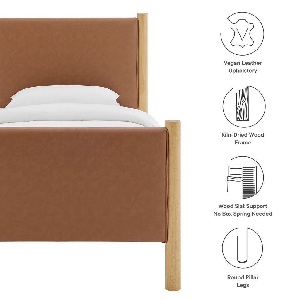 Maven Vegan Leather Upholstered Platform Bed by Modway