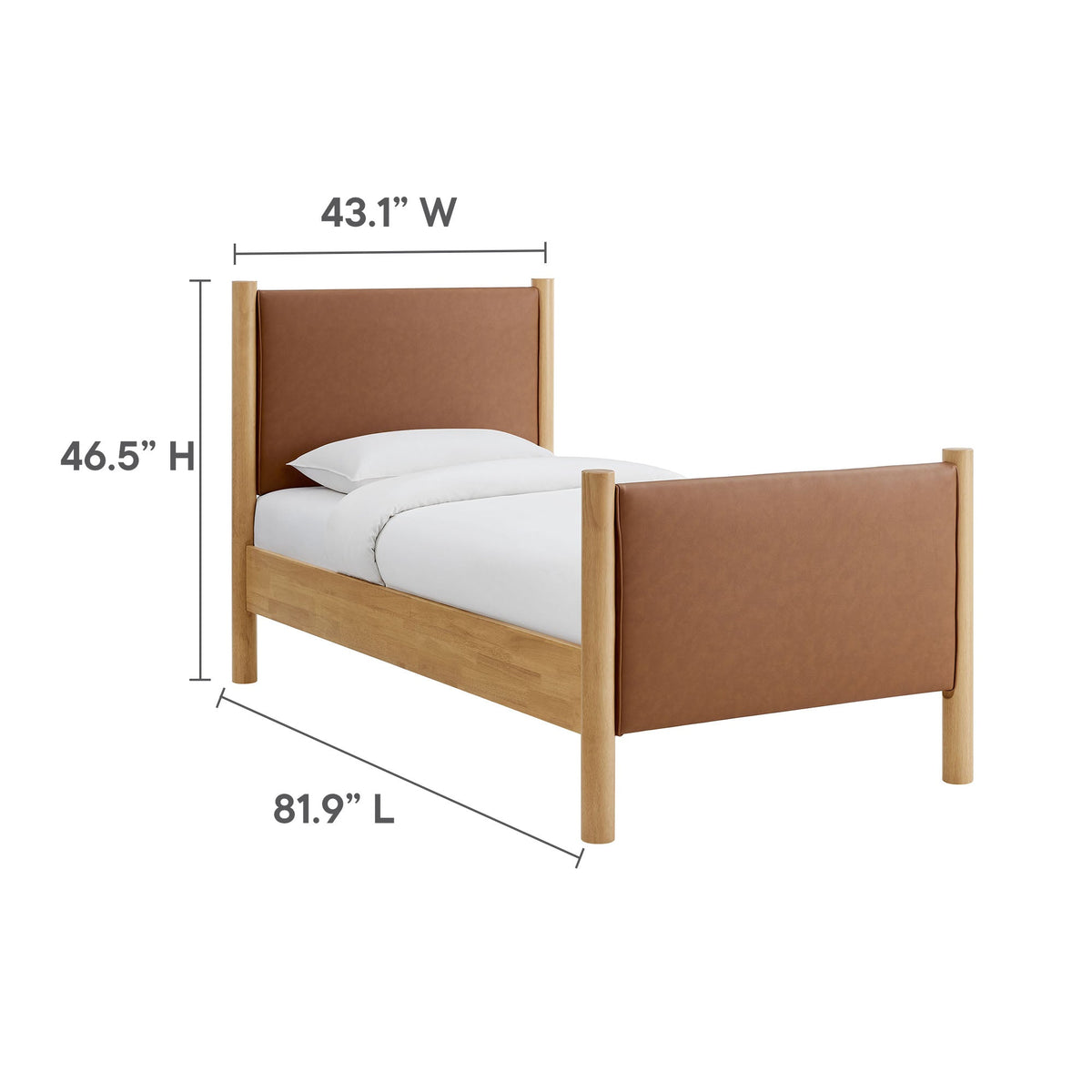 Maven Vegan Leather Upholstered Platform Bed by Modway